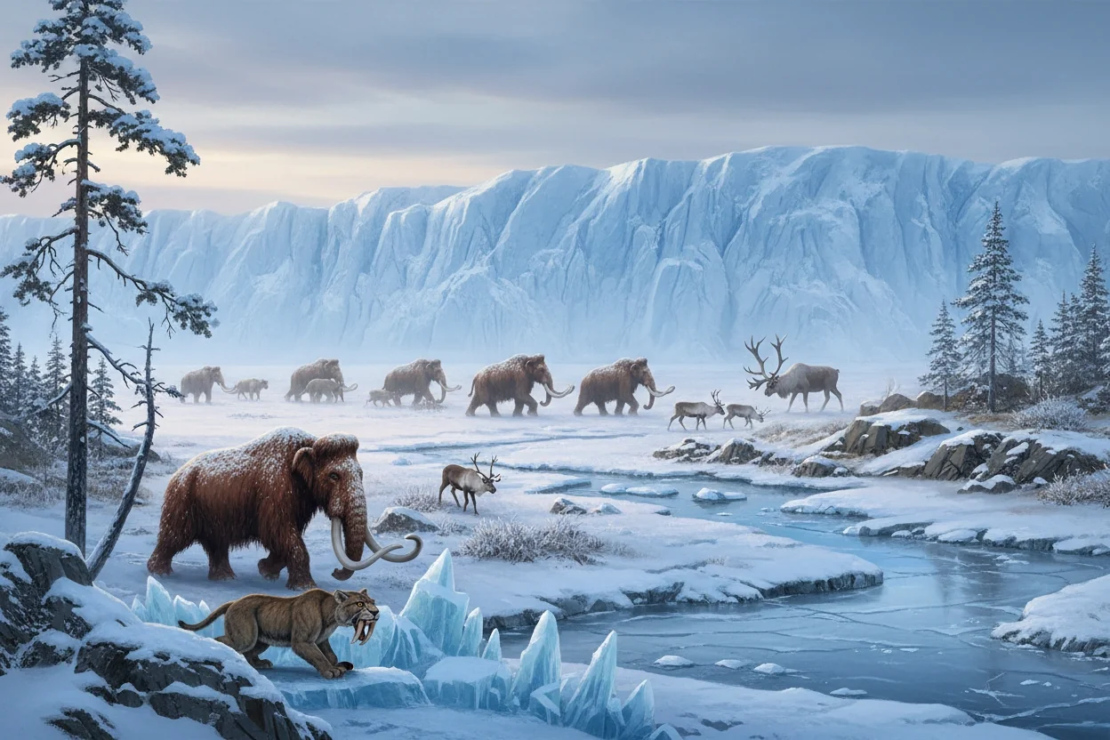 Professional image illustrating Understanding the Ice Age and Its Impact on Prehistoric Animals