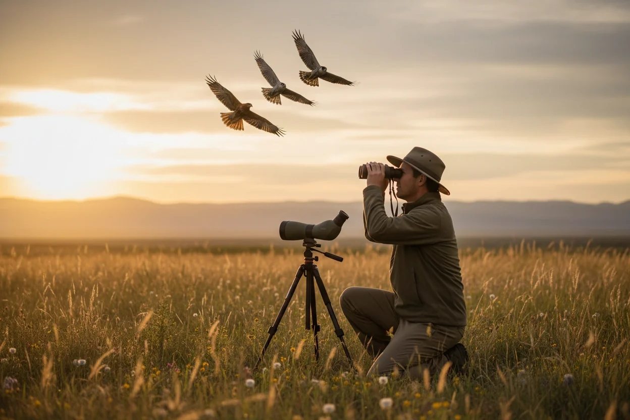 Professional image illustrating Responsible Birdwatching Practices