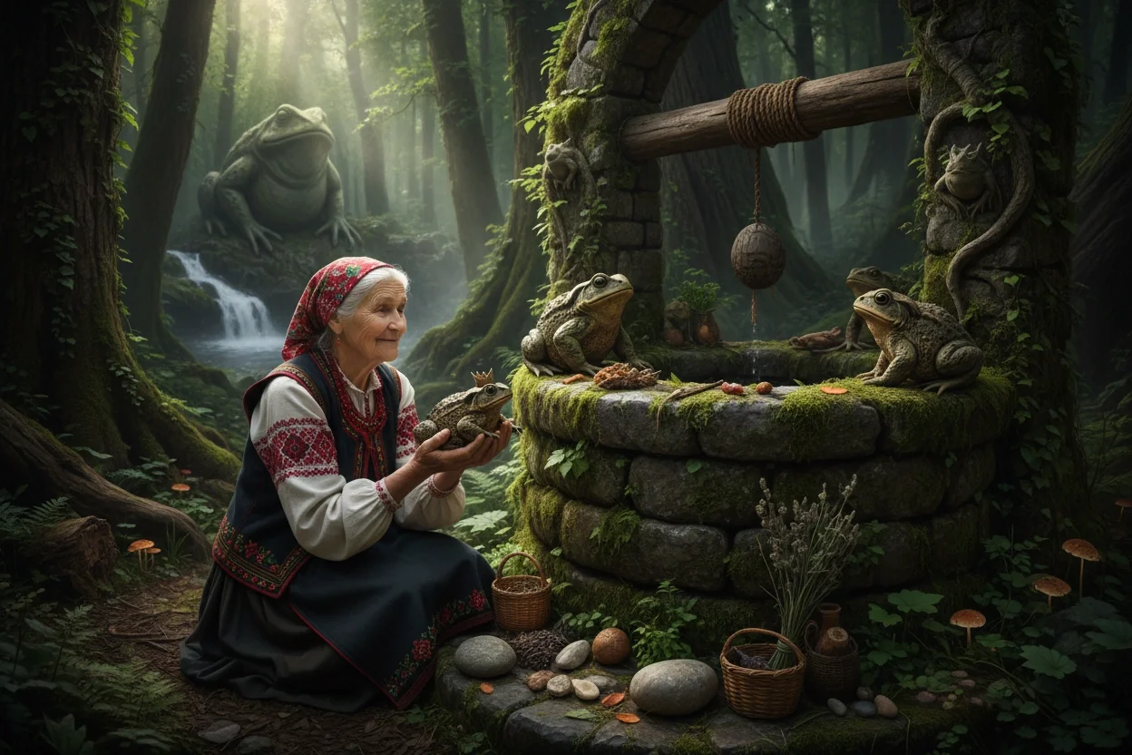 Professional image illustrating The Role of Amphibians in Folklore