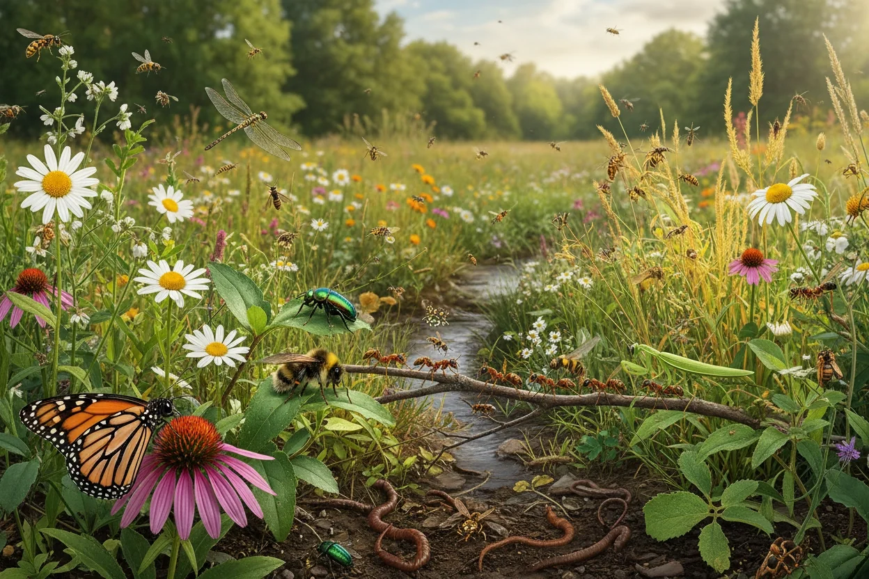 Professional image illustrating The Importance of Insect Biodiversity