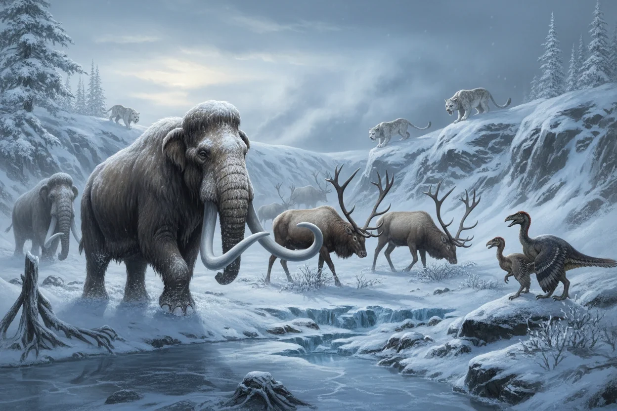 Adaptations of Prehistoric Animals in Ice Age Environments
