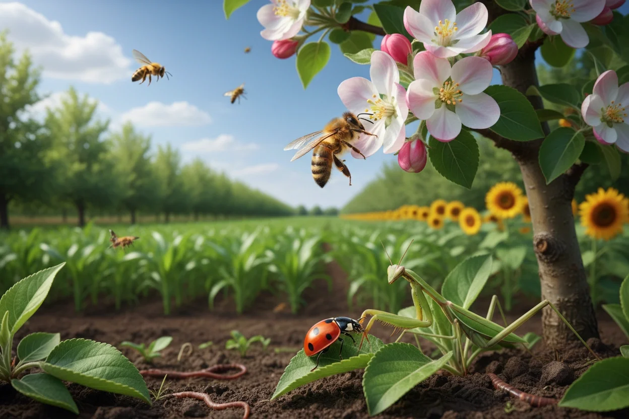Professional image illustrating The Role of Insects in Agriculture