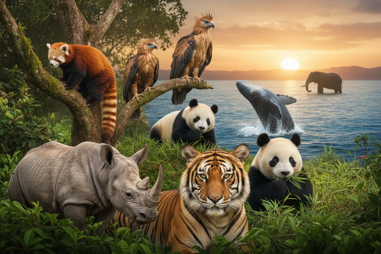 Professional image illustrating Top 10 Endangered Animals You Need to Know About